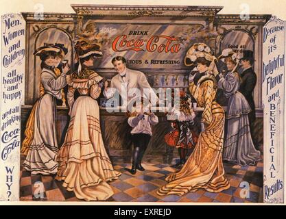 1890 USA Magazine Coca-Cola annonce Banque D'Images