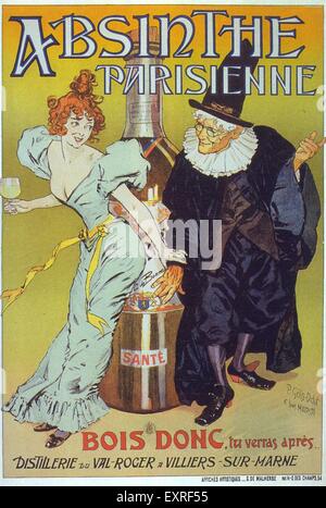 Années 1900, la France affiche l'Absinthe Banque D'Images