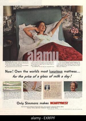 1950 USA Magazine Beautyrest Annonce Banque D'Images