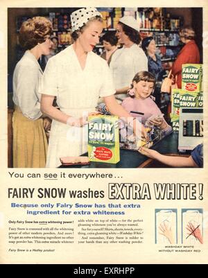 1950 UK Magazine Snow Fairy Annonce Banque D'Images