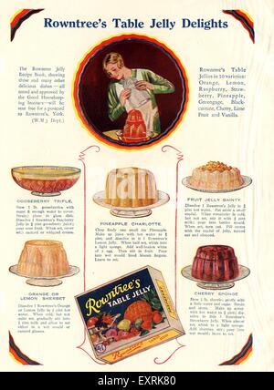 1920 Royaume-Uni Rowntree's Magazine Advert Banque D'Images