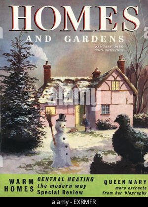 1960 UK Homes and Gardens Magazine Cover Banque D'Images