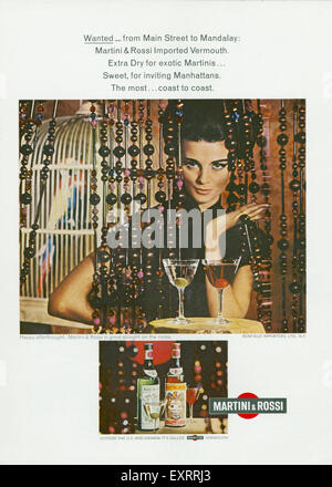 1960 USA Annonce Magazine Martini Banque D'Images