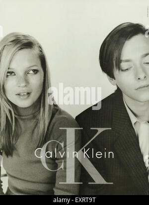 1990 UK ck Calvin Klein annonce Magazine Banque D'Images