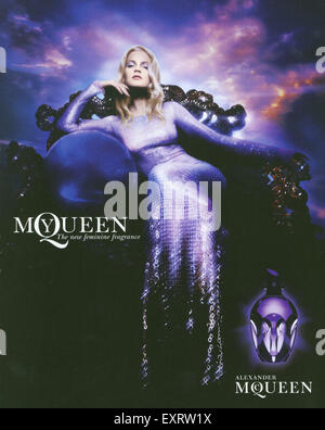 2000s UK Alexander McQueen Annonce magazine Banque D'Images