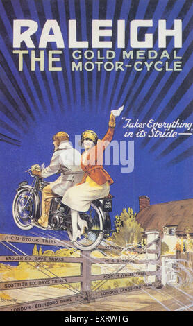 1920 UK Raleigh Annonce magazine Banque D'Images