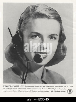 1940 Bell annonce Magazine USA Banque D'Images