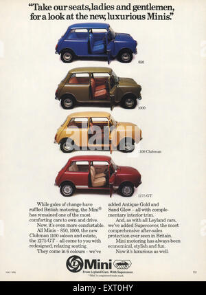 1970 UK Mini-magazine Advert Banque D'Images