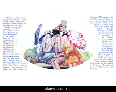 1930 UK Plaque Magazine Ascot Banque D'Images