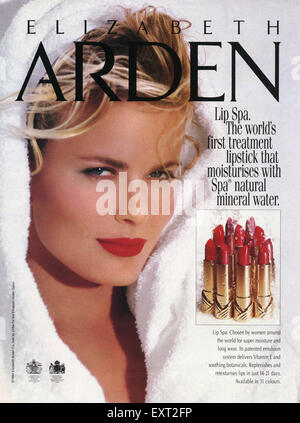 1990 UK Magazine annonce Elizabeth Arden Banque D'Images