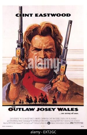 1970 USA The Outlaw Josey Wales affiche de film Banque D'Images