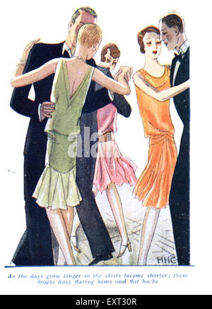 1920 couples de danseurs Plaque Magazine UK Banque D'Images