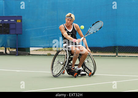Centre de tennis de Nottingham, Nottingham, Royaume-Uni. 16 juillet, 2015. En tennis en fauteuil roulant du Canada. Sauvé de Sabine Ellerbrock (GER) : Action de Crédit Plus Sport/Alamy Live News Banque D'Images