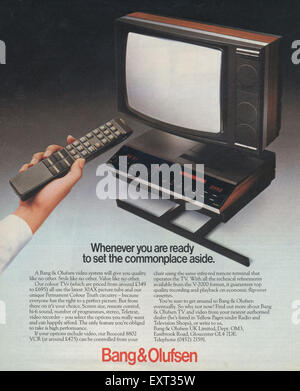 1980 UK Magazine Bang et Olufsen Annonce Banque D'Images