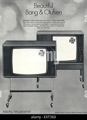 1970 UK Magazine Bang et Olufsen Annonce Banque D'Images