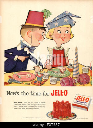 1950 USA Annonce Magazine Jell-O Banque D'Images