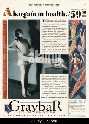 1920 USA Magazine Graybar Annonce Banque D'Images