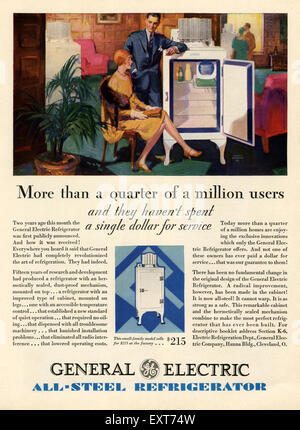 1920 USA General Electric Annonce magazine Banque D'Images