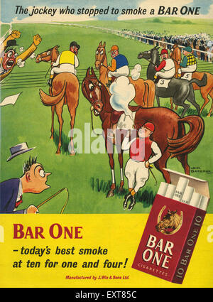 1950 UK Bar One Magazine Advert Banque D'Images