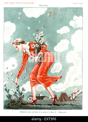 1920 France La Vie Parisienne Magazine Plate Banque D'Images