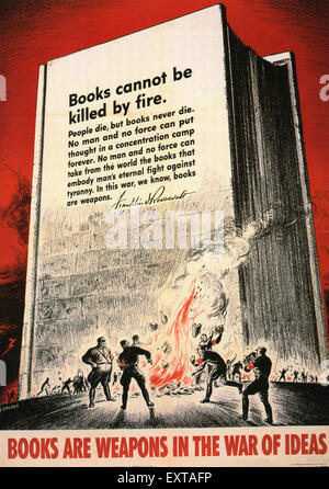 1940 USA Books sont des armes dans la Guerre des Idées Poster Banque D'Images