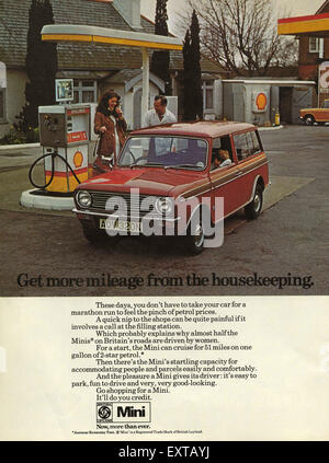 1970 UK Mini-magazine Advert Banque D'Images