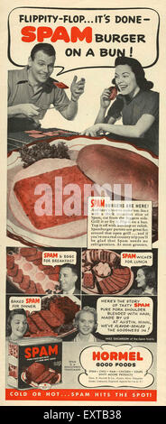1950 USA Spam Publicité Magazine Banque D'Images