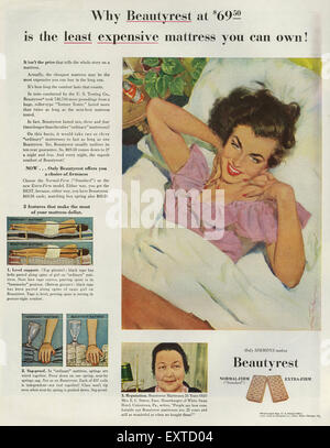 1950 USA Magazine Beautyrest Annonce Banque D'Images