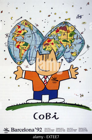 Des années 1990, l'Espagne affiche Jeux Olympiques Banque D'Images