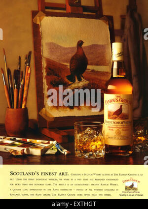 1990 UK Famous Grouse Magazine Advert Banque D'Images