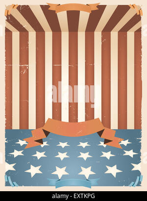 Illustration d'une fête nationale américaine pour l'arrière-plan 4 juillet, jour du drapeau ou memorial et toute fête nationale Banque D'Images