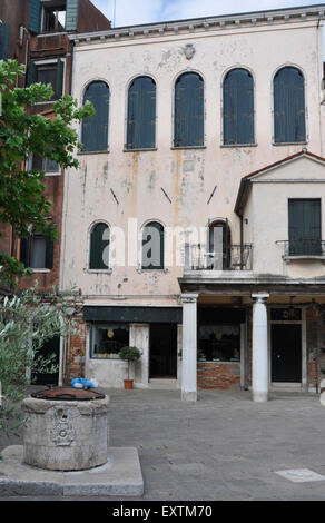 Italie Venise Cannaregio région - Corte Scala Matta - Tempio Isroelitico Singoghe - quartier du ghetto juif Banque D'Images