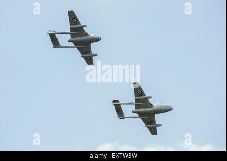 Vampire FB52 - Norwegian Air Force Escadron Historique Vampire T55 - Norwegian Air Force Escadron Historique Banque D'Images