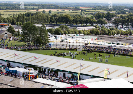 Harrogate, North Yorkshire, UK. 15 juillet, vue aérienne de la Grande Yorkshire Show le 15 juillet, 2015 à Harrogate en Amérique du Yorkshi Banque D'Images