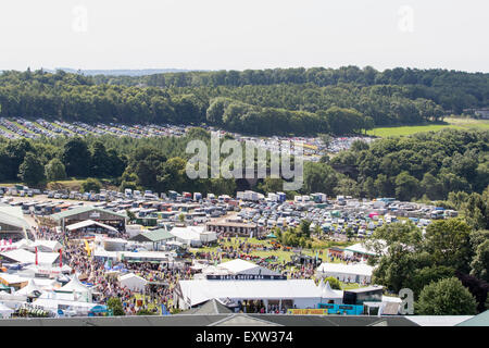 Harrogate, North Yorkshire, UK. 15 juillet, vue aérienne de la Grande Yorkshire Show le 15 juillet, 2015 à Harrogate en Amérique du Yorkshi Banque D'Images