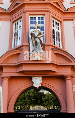 Musée Gutenberg dans le bâtiment Haus zum Römischen Kaiser, Mayence, Rhénanie-Palatinat, Allemagne Banque D'Images