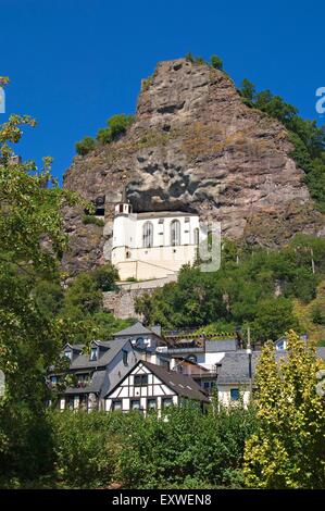 Rock church, Idar-Oberstein, Rhénanie-Palatinat, Allemagne Banque D'Images