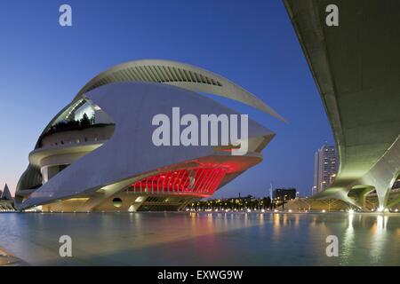 Palau de les Arts Reina Sofia, Ciudad de las Artes y de las Ciencias, Valence, Espagne, Europe Banque D'Images