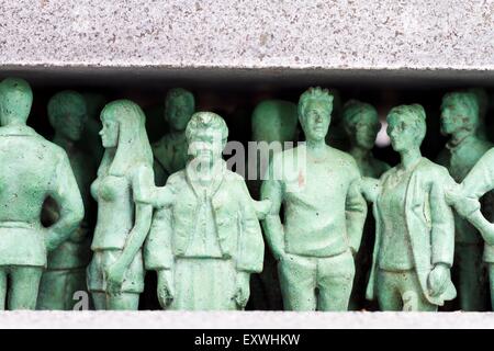 Chiffres sur l'allée piétonnière, Oslo, Norvège, Europe Banque D'Images