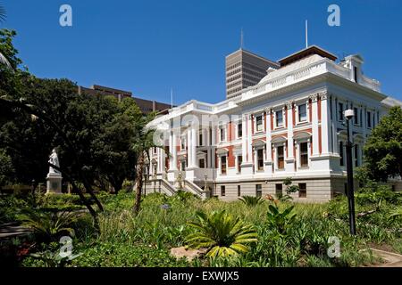 Le jardin de l'entreprise bâtiment du Parlement, Le Cap, Afrique du Sud Banque D'Images