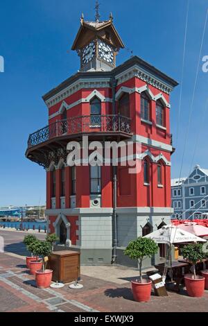 Tour de l'horloge au Victoria and Alfred Waterfront à Cape Town, Afrique du Sud Banque D'Images