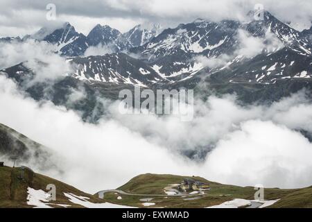 Jour de pluie à la Haute Route alpine du Grossglockner, Carinthie, Autriche Banque D'Images