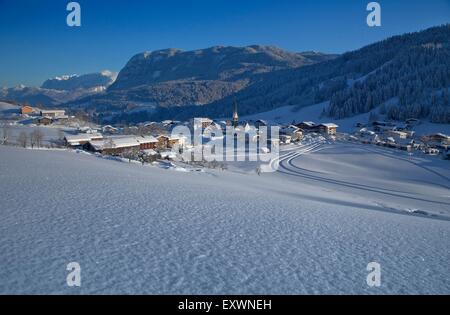 L'hiver à Heiterwang, Tyrol, Autriche Banque D'Images