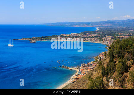 Giardini Naxos, district de Messine, Sicile, Italie Banque D'Images