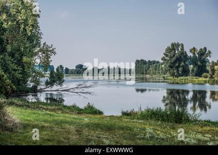 Bas-rhin près de Birten, Xanten, Allemagne Banque D'Images