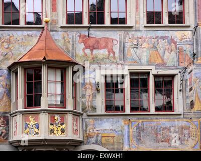 Maison médiévale à Stein am Rhein, Suisse Banque D'Images