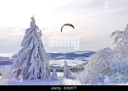 Parapente, Wasserkuppe, Rhoen, Hesse, Germany, Europe Banque D'Images