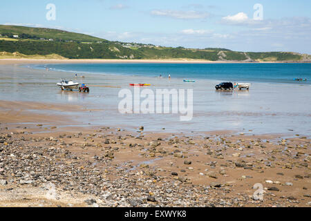 Oxwich Beach, péninsule de Gower, près de Swansea, Pays de Galles, Royaume-Uni Banque D'Images