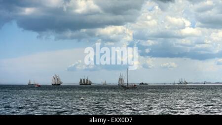 Tall Ships, baie de Kiel, Schleswig-Holstein, Allemagne, Europe Banque D'Images