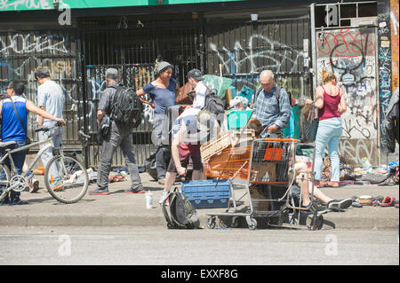 Du centre-ville de Vancouver, quartier le plus pauvre au Canada. Banque D'Images